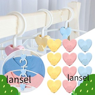 Lansel ไม้แขวนเสื้อพลาสติก รูปหัวใจ สีเหลือง สีชมพู สําหรับตู้เสื้อผ้า