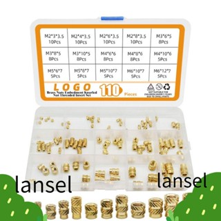 LANSEL น็อตเกลียว ทองเหลือง ไฮดรอลิค M2 M3 M4 M5 M6 ตัวเมีย สําหรับหัวฉีดพิมพ์ 3D 110 ชิ้น