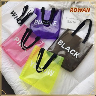 Rowans กระเป๋าสะพายไหล่ ทรงโท้ท ขนาดเล็ก กันน้ํา สีแคนดี้ สําหรับผู้หญิง