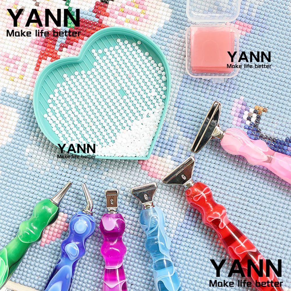 YANN Nail Art Resin Diamond Painting Pen Resin Crafts Resin Pen Alloy Replacement Pen Heads Cross Stitch Embroidery DIY 5D Diamond Painting Sewing Accessories Multi-placer Point Drill Pen/Multicolor