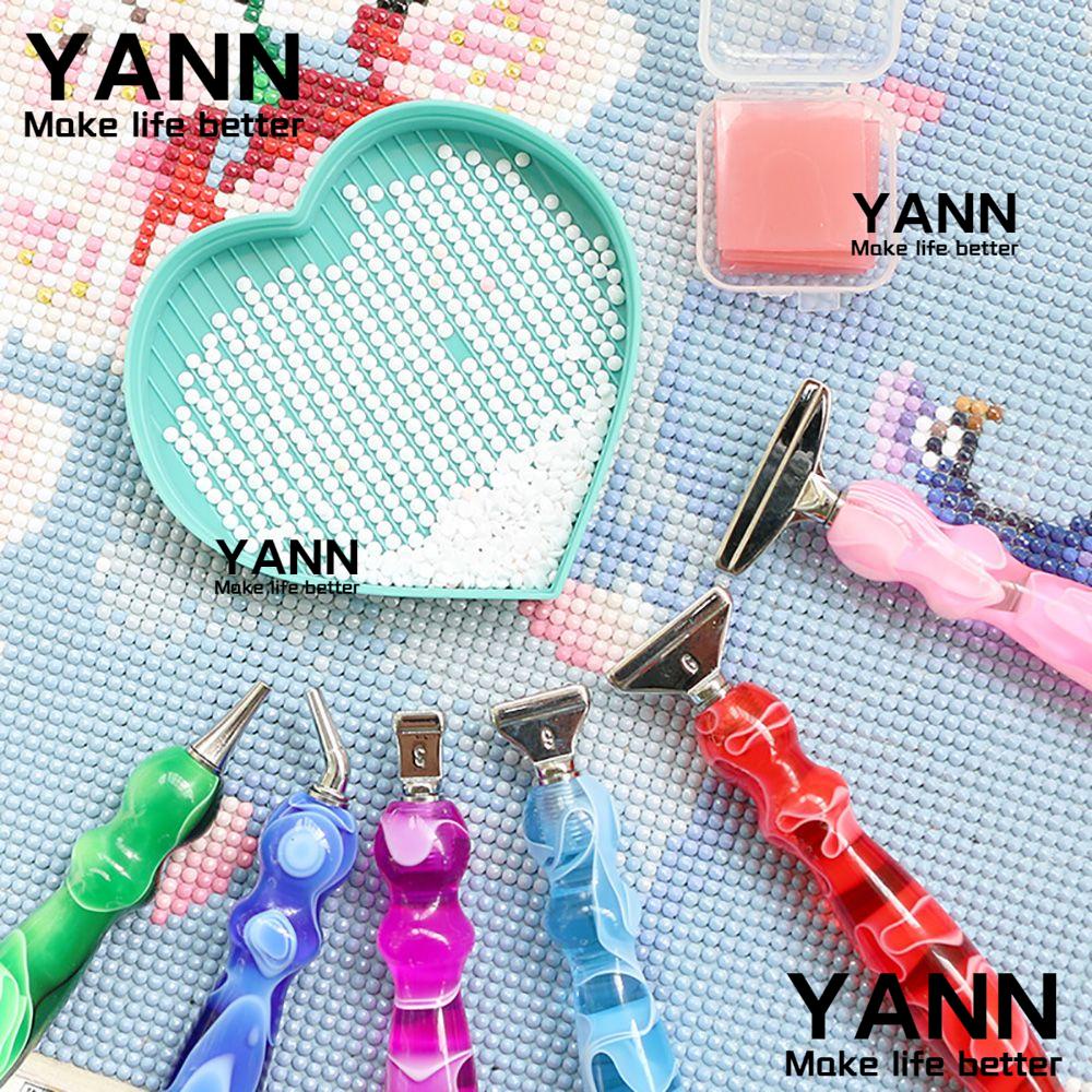 YANN Nail Art Resin Diamond Painting Pen Resin Crafts Resin Pen Alloy Replacement Heads Cross Stitch Embroidery DIY 5D Diamond Painting Sewing Accessories Multi-placer Point Drill Pen/Multicolor