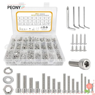 PEONYPAVILION 890Pcs Hex Socket Head Cap Screw, 304