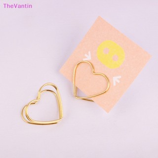 Thevantin แหวนโลหะ รูปหัวใจ สองชั้น สําหรับใส่บัตรแต่งงาน จัดเลี้ยง 10 ชิ้น