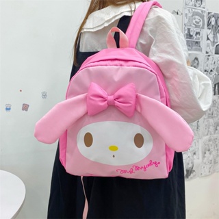 กระเป๋าเป้สะพายหลังลําลอง ขนาดใหญ่ จุของได้เยอะ ลาย Sanrio Kulomi Melody Cinnamon Dog สําหรับเด็กผู้หญิง