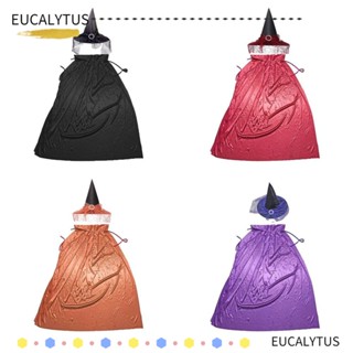 Eutus ชุดคอสเพลย์แม่มด หมวกแม่มด แต่งลูกไม้ สีพื้น สําหรับผู้ใหญ่