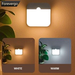 Forevergo โคมไฟ LED ทรงสี่เหลี่ยม ชาร์จ USB สําหรับห้องนอน ห้องครัว บันได ทางเดิน ตู้เสื้อผ้า T2Y6