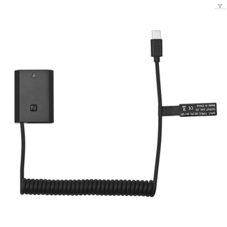 Fw Andoer NP-FZ100 Dummy Battery USB-C Coupler Adapter with USB Type-C Spring Power Cable Replacement for  Alpha A6600 A7C A7III A7SIII A7RIII A7RIV A9 A9II A9R A9S Cameras