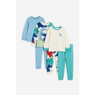 H&amp;M ชุดนอนแพ็ค 3 ตัว Boy 3-pack pyjamas 0683639_1