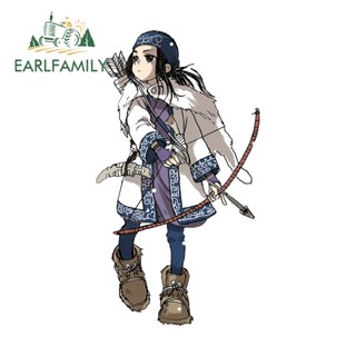 Earlfamily สติกเกอร์ไวนิล ลายธนู Asirpa Archery Golden Kamuy ขนาด 13 ซม. x 7.2 ซม. กันรอยขีดข่วน สําหรับติดตกแต่งรถยนต์ แล็ปท็อป