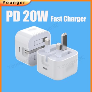 อะแดปเตอร์ชาร์จเร็ว ปลั๊ก UK 20W PD20W 100-240V USB พับได้