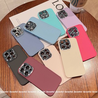 เคสป้องกันโทรศัพท์มือถือ แบบนิ่ม ชุบไฟฟ้า สีพื้น สําหรับ iPhone 14 13 12 11 Pro Max