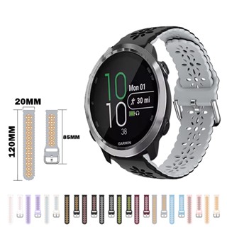 สายนาฬิกาข้อมือซิลิโคน สองสี สําหรับ Garmin Forerunner 645 645 Garmin Venu sq 2