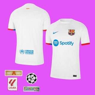 เสื้อกีฬาแขนสั้น ลายทีมบาร์เซโลน่า 2023 2024