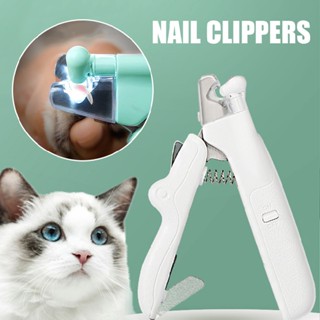 New Pet LED Nail Clipper Splash Proof Safety Grooming Cutter Trimmer For Cat Dog