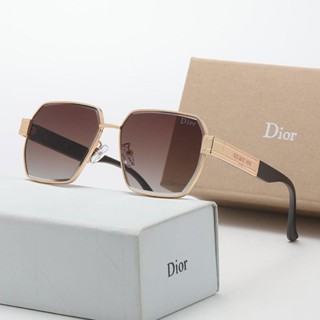 Dior ใหม่ แว่นตากันแดด กรอบโลหะ ขนาดใหญ่ สไตล์เรโทร คลาสสิก แฟชั่นสําหรับผู้ชาย และผู้หญิง เหมาะกับการเดินทาง