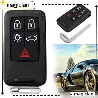 Mag ปลอกกุญแจรถยนต์ ABS ไร้กุญแจ ทนทาน 5/6 สีดํา สําหรับ Volvo S60L XC60 S80L V60 V40