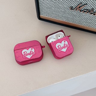 เคสหูฟังบลูทูธไร้สาย รูปหัวใจบาร์บี้ สําหรับ Airpods 3 1 2 Pro 2