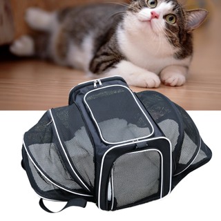 I Home Store Pet Travel Carrier ตาข่ายระบายอากาศแบบพับได้ขยายได้ Cat พื้นที่ขนาดใหญ่สำหรับการเดินทางกลางแจ้ง