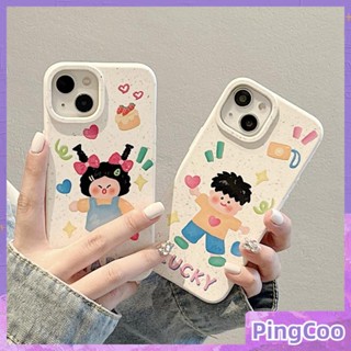 Pingcoo - เข้ากันได้สำหรับ เคส iphone 11 เคสไอโฟน เคสไอโฟน11  เป็นมิตรกับสิ่งแวดล้อม Degradable Case นุ่มกันกระแทกป้องกันสีขาวคู่ Boy Girl เข้ากันได้กับ iPhone 14 13 Pro max 12 Pro Max 11 xr xs max 7Plus 8Plus