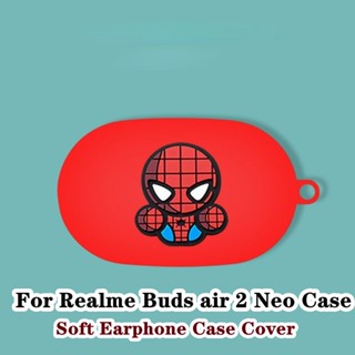 【Ĕĕ】เคสหูฟัง แบบนิ่ม ลายการ์ตูน สําหรับ Realme Buds Air 2 Neo Realme Buds Air 2 Neo