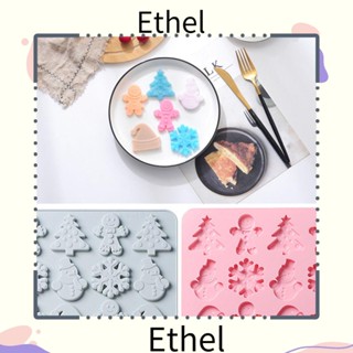 Ethel1 แม่พิมพ์ซิลิโคน ธีมคริสต์มาส 12 ช่อง สําหรับทําเค้ก ช็อคโกแลต เกล็ดหิมะ