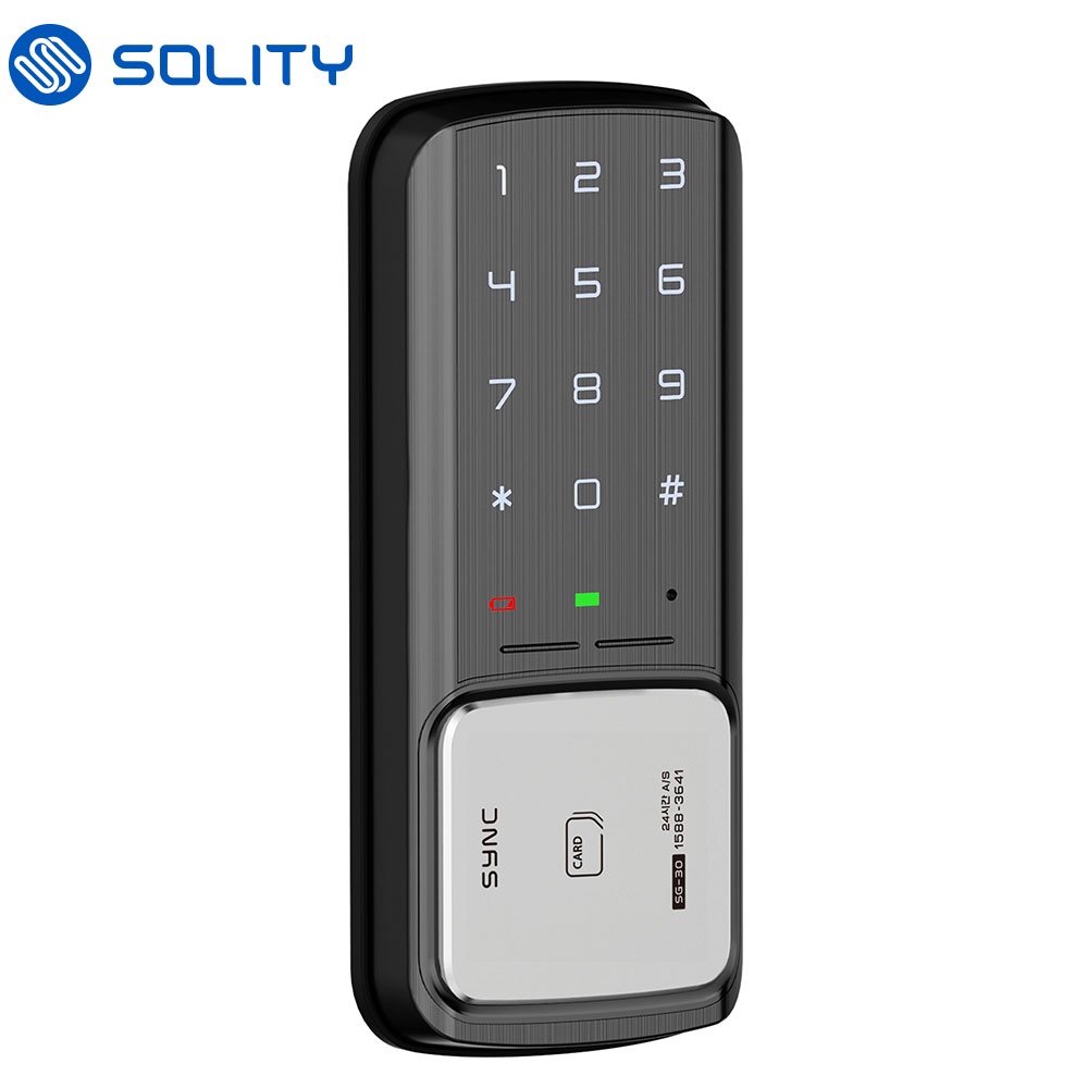 SOLITY SG-30 IOT Digital Glass Door Lock Smart Key Password Card LoT Bluetooth