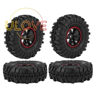 ยางล้อรถ ขนาด 110 มม. 1.9 นิ้ว อะไหล่อัพเกรด สําหรับรถไต่หินบังคับ 1/10 Axial SCX10 Traxxas TRX4 RC4WD D90 4 ชิ้น