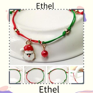 Ethel1 สร้อยข้อมือเชือกถัก เครื่องประดับ ของขวัญ ปาร์ตี้ กวาง คริสต์มาส