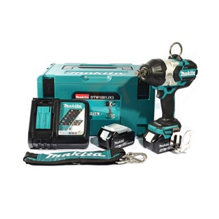 MAKITA เครื่องขันบล๊อกไร้สาย 18 โวลต์ รุ่น DTW1001JX3 แรงบิดสูงสุด 1,050 นิวตันเมตร รวมแบตเตอรี่และแท่นชาร์จ (มากีต้า)