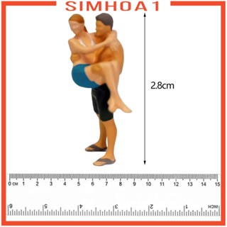 [Simhoa1] ชุดฟิกเกอร์เรซิ่น สเกล 1:64 พร็อพถ่ายทําภาพยนตร์ ฉากทิวทัศน์ดิโอราม่า สําหรับตกแต่งสวน รถไฟ รถไฟ 3 ชิ้น