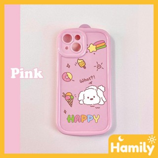 For iPhone 11 iPhone Case Pink TPU Dustproof Blister Shockproof Protection Camera Cute Happy Puppy Compatible with iPhone 14 13 Pro max 12 Pro Max xr xs max 7Plus 8Plus