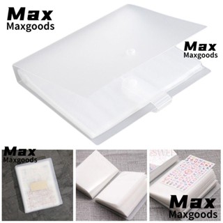 Maxg ชั้นวางสติกเกอร์ แบบใส สําหรับตกแต่งเล็บ สมุดโน้ต