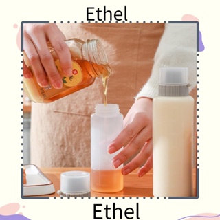 Ethel1 ขวดบีบน้ําผึ้ง PP 5 หลุม พร้อมสเกล และฝาปิด 350 มล. สําหรับมัสตาร์ด มายอง น้ําผึ้ง