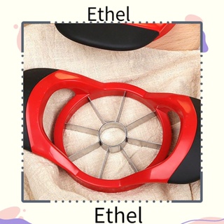 Ethel1 เครื่องปอกเปลือกลูกแพร์ สเตนเลส ด้ามจับตามหลักสรีรศาสตร์ 8 ชิ้น สีแดง สีดํา สําหรับลูกแพร์ ผลไม้