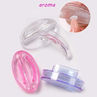 Aroma ชุดแม่แบบซิลิโคน ทรงโค้ง สําหรับตกแต่งเล็บ DIY