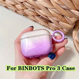 【ของแท้】เคสหูฟัง แบบนิ่ม แบบใส สีม่วง สําหรับ BINBOTS Pro 3 Pro 3