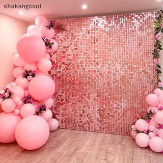 Shakangcool ฉากหลัง ประดับกลิตเตอร์ ชิมเมอร์ 2 เมตร สําหรับตกแต่งปาร์ตี้วันเกิด งานแต่งงาน