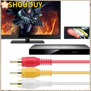 Shououy อะแดปเตอร์สายเคเบิลเสียงวิดีโอ AV 1080P 1.5 เมตร สําหรับ TV HDTV DVD