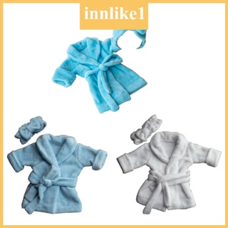 Innlike1 ชุดเสื้อคลุมอาบน้ํา ที่คาดผม พร็อพถ่ายภาพ ชายหาด สําหรับเด็กทารก