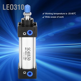 Leo310 กระบอกสูบนิวเมติกส์แบบสองทาง SC40 ส่วนประกอบอลูมิเนียมอัลลอยด์มาตรฐาน