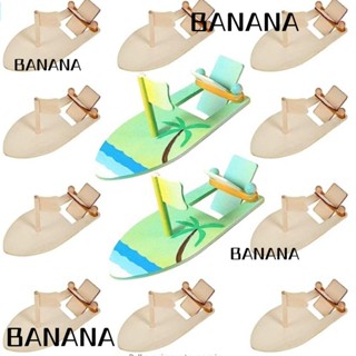 Banana1 ชิปไม้ รูปการ์ตูนเรือใบ ขนาดเล็ก แฮนด์เมด DIY