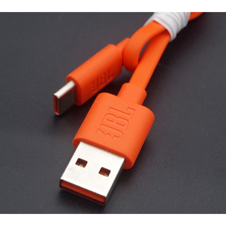 Jbl สายชาร์จลําโพง TypeC แบบสั้น สีส้ม BRIC GO3 Charge4 Flip5 Pulse5