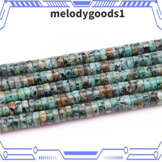 Melodygoods1 ลูกปัดหินเทอร์ควอยซ์ ทรงกลมแบน 6 มม. X 3 มม. 39 ซม. สําหรับทําเครื่องประดับ