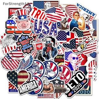 Fo สติกเกอร์ PVC ลาย US July 4th Independence Day สําหรับติดตกแต่งกีตาร์ กระเป๋าเดินทาง 50 ชิ้น