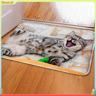 {Newcat} พรมปูพื้น แบบนิ่ม ลายการ์ตูน 3D สําหรับห้องน้ํา