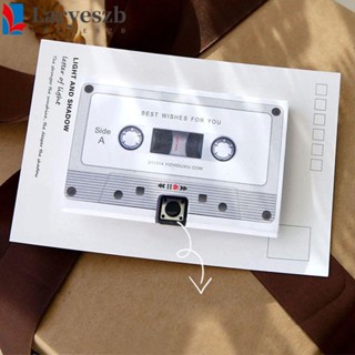 Lacyeszb ใหม่ การ์ดอวยพร เทปคาสเซ็ต บันทึกเสียง ของขวัญวันเกิด โรแมนติก DIY