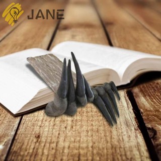 Jane ที่คั่นหนังสือเรซิ่น รูปปีศาจ สีเทาดํา สําหรับโรงเรียน สํานักงาน