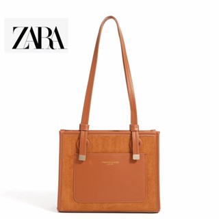 Zara กระเป๋าหนังนิ่ม เนื้อแมตต์ ความจุขนาดใหญ่ สไตล์เรโทร ระดับไฮเอนด์