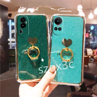 พร้อมส่ง ใหม่ เคสโทรศัพท์มือถือแฟชั่น พร้อมแหวนตั้งโทรศัพท์ สําหรับ OPPO Reno 10 Pro+ Pro Plus 5G A78 A58 4G 2023 OPPOA78