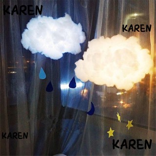 Karen โคมไฟแขวน ผ้าฝ้าย รูปก้อนเมฆ แฟชั่น สําหรับตกแต่งบ้าน เด็ก